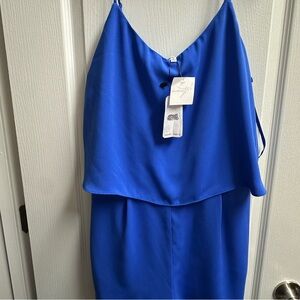 NWT Naked Zebra Emmy Scallop Royal Blue Romper